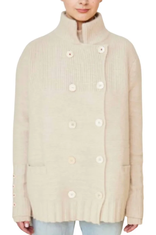 Creative Prints Nautical Cardigan In Buff