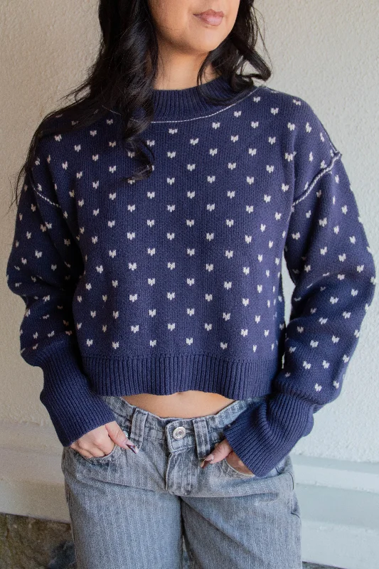 Soft Textures Patterned Knit Sweater by For Good