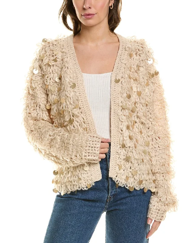 Embroidered Letters FATE Cardigan