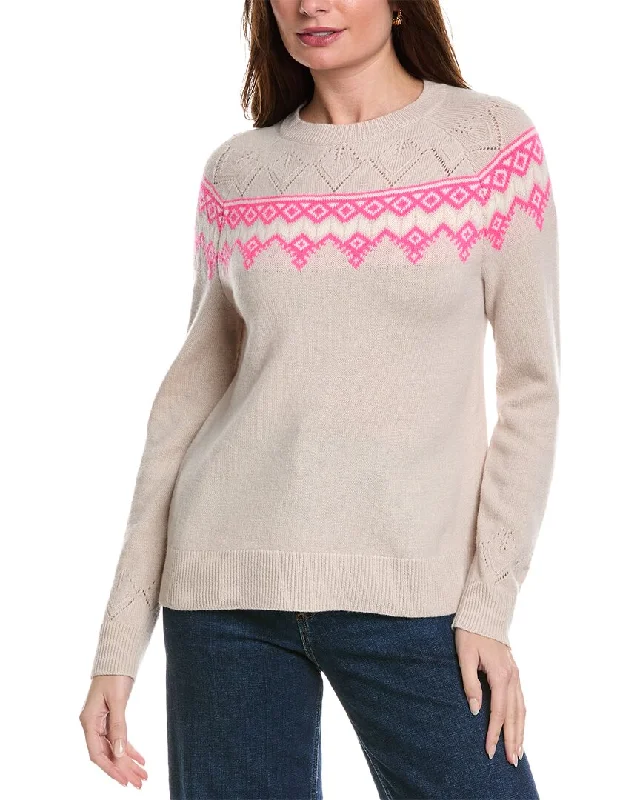 Ethnic Style Sail to Sable Fairisle Wool & Cashmere-Blend Sweater