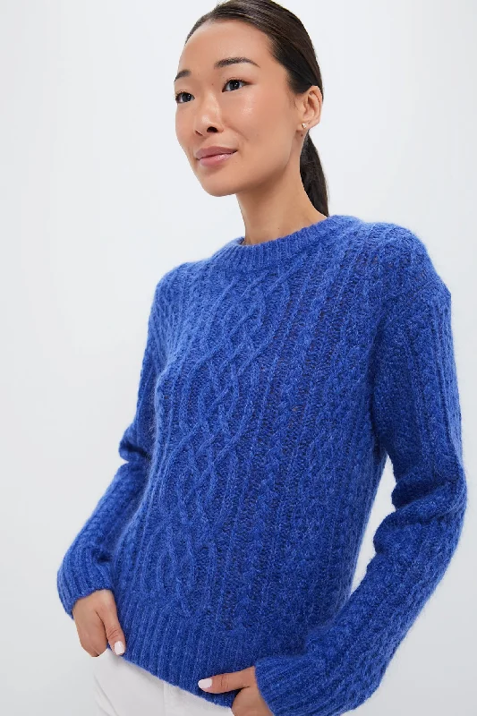 Light Dressing Cobalt Willow Fisherman Sweater