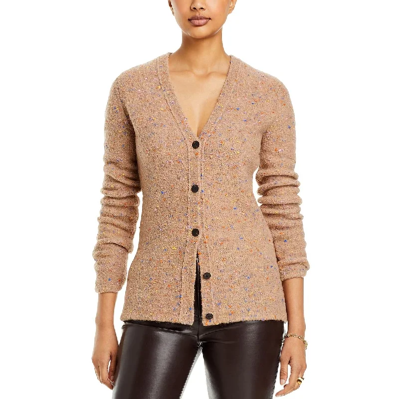 Moisture wicking Theory Womens V-Neck Wool Button-Up