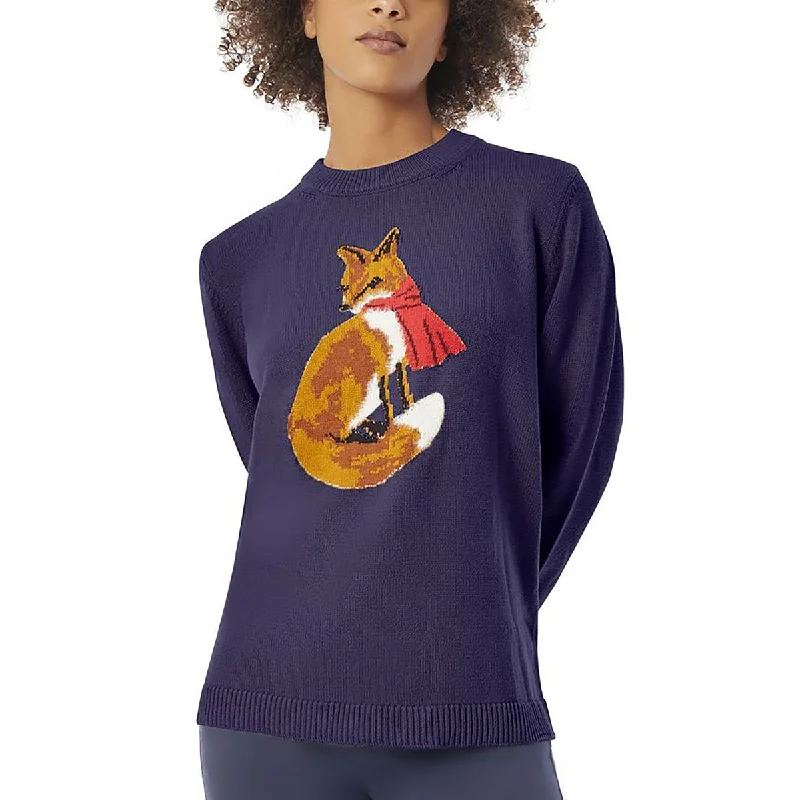 Trendy Layers Jones New York Womens Petites Printed Crewneck Sweater