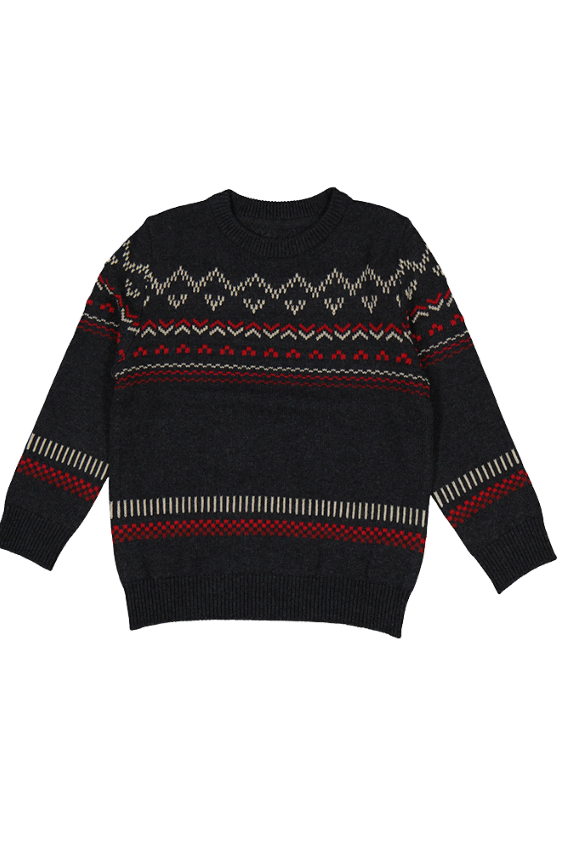 Classic Retro Mayoral Boy Grey Pencil Sweater