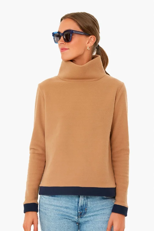 Easygoing Outfits Camel and Navy Colorblock Park Slope