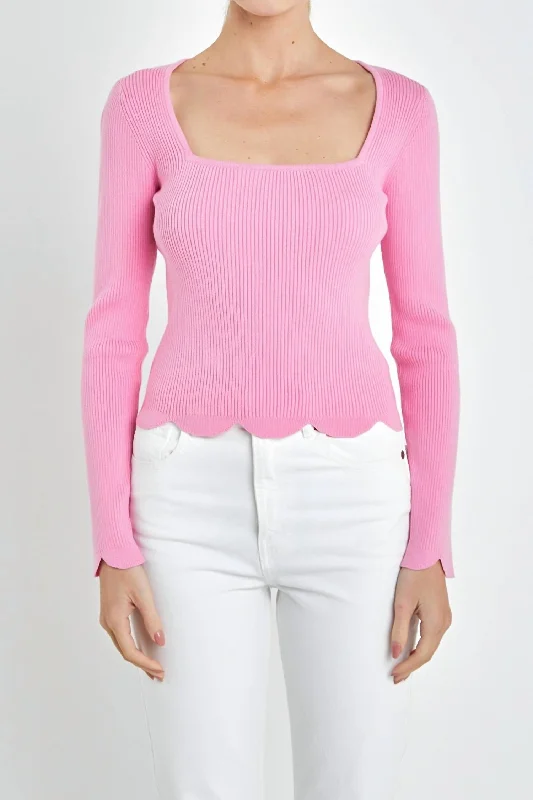 Fresh And Simple Valeria Sweater In Pink