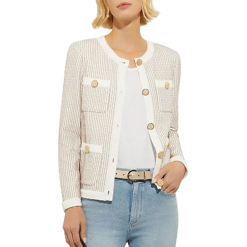 Stylish Comfort Misook Womens Knit Striped Cardigan Sweater