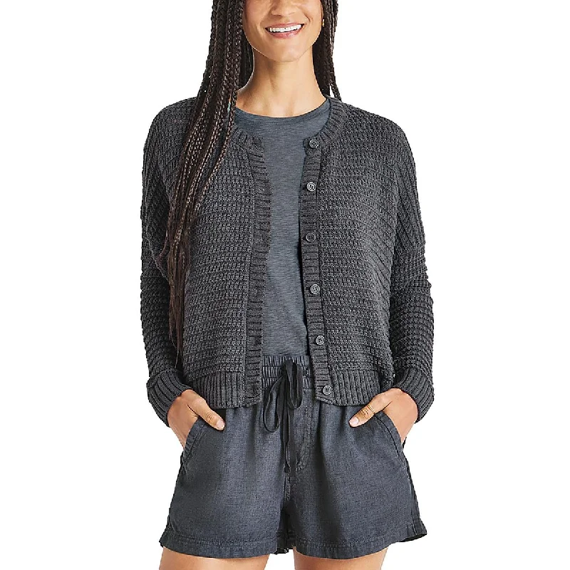 Sporty Comfort Splendid Womens Knit Button-Down Cardigan Sweater