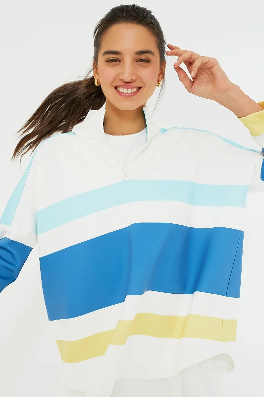 Fashion Style Lisbon Stripe Martina Quarter Zip