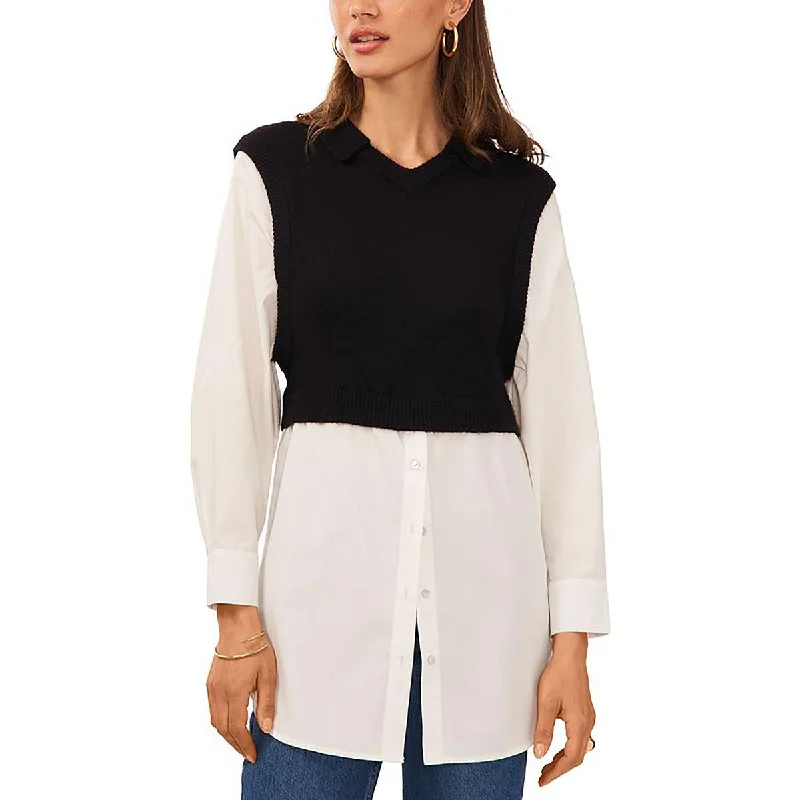 Comfortable Jeans 1.State Womens Open Front Pointelle Cardigan Sweater