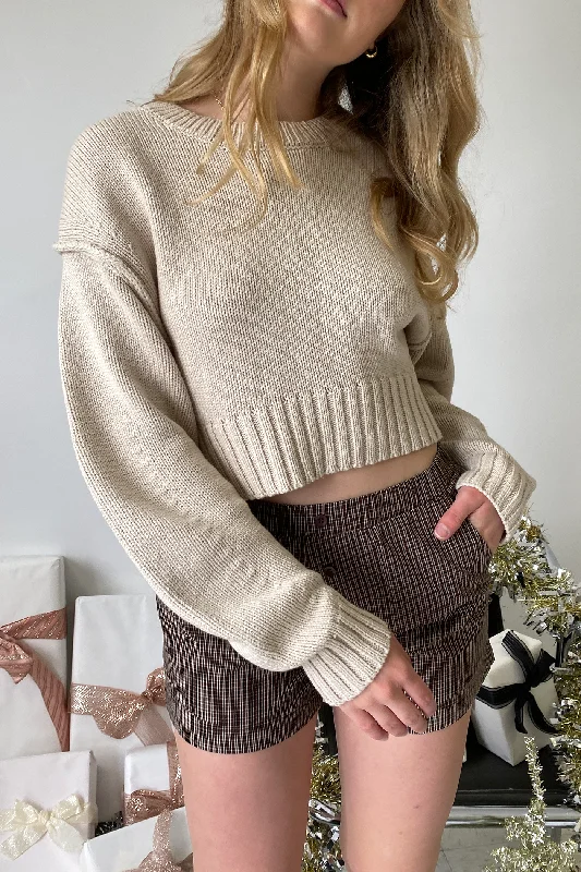 Cozy Fit Wear Crop Knit Sweater