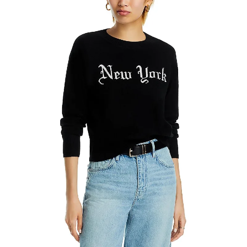 High-quality Design Womens Cashmere Printed Crewneck Sweater