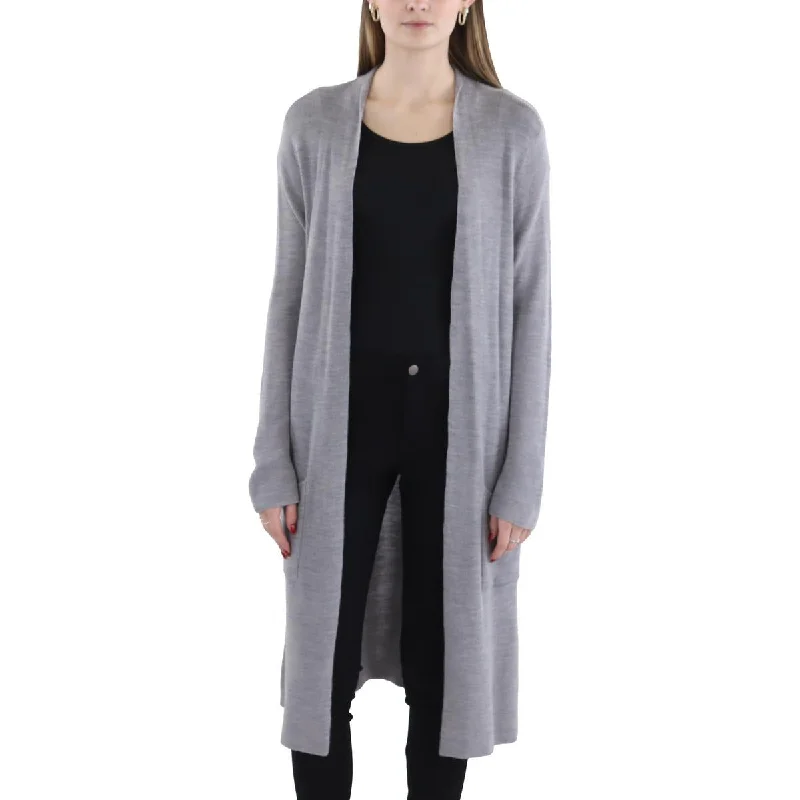 Weekend Comfort Womens Ribbed Long Cardigan Sweater