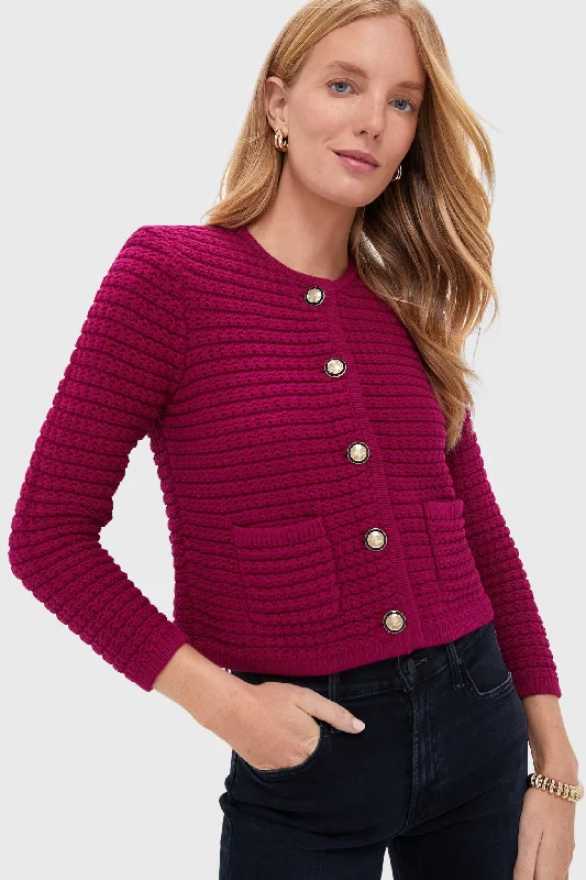Soft Touch Fuchsia Gaspard Cardigan