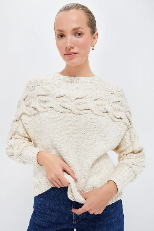 Retro Design Oat Milk Jura Sweater