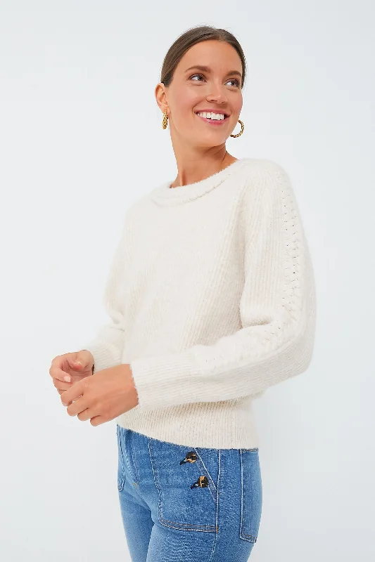 Soft Style Cream Braided Harlow Sweater