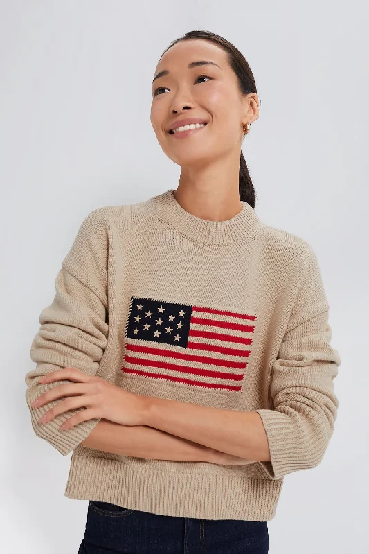 Advanced Customization Cropped Beachwood Cotton Americana Sweater