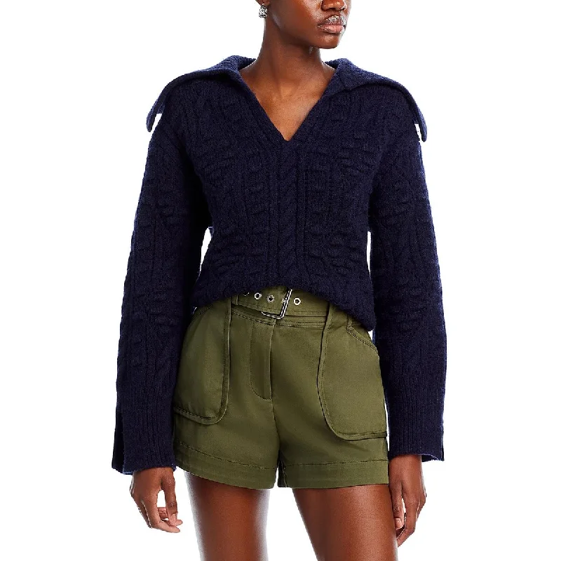 Casual And Casual Sea New York Womens Wool Blend Collar Pullover Sweater