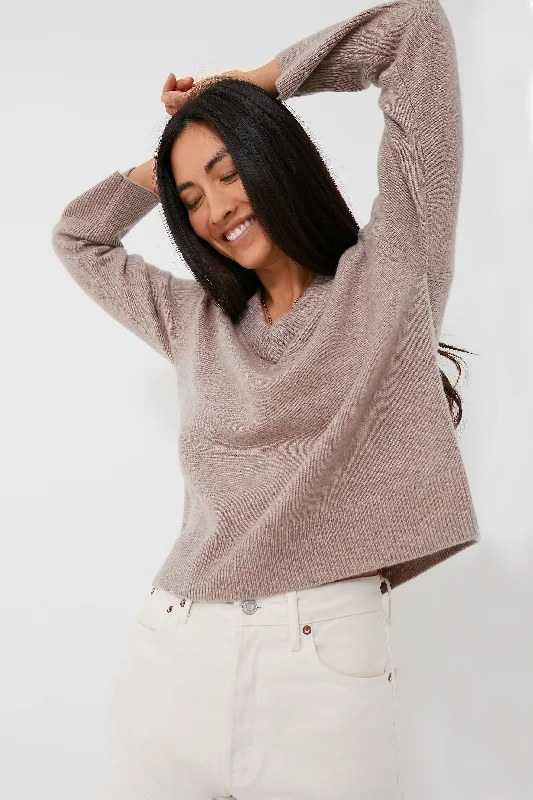 Exquisite Details Biscotty Cashmere Standard V-Neck Sweater