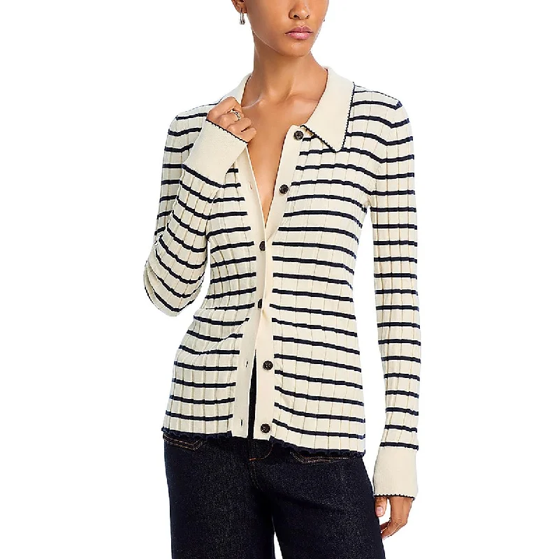 Relaxed Fits Rails Womens Striped Button-Down Cardigan Sweater
