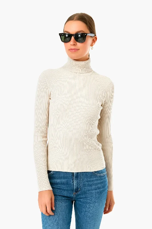 Artistic Temperament Winter White Sonia Ribbed Turtleneck