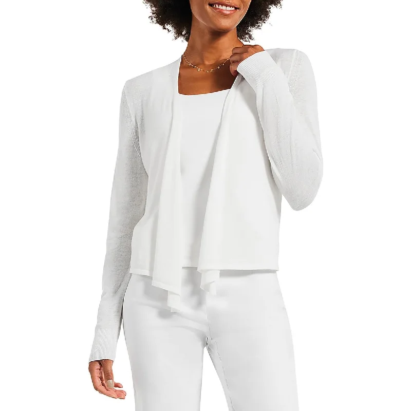 Easygoing Fashion Nic + Zoe Womens Cotton Blend Open Front Cardigan Sweater