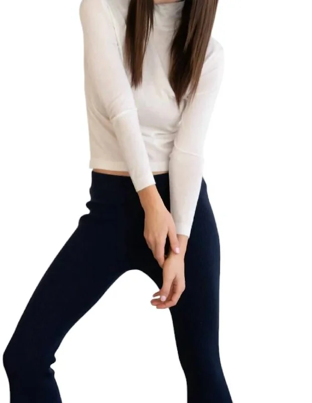 Comfy Layers Tova Mock Neck Sweater In White