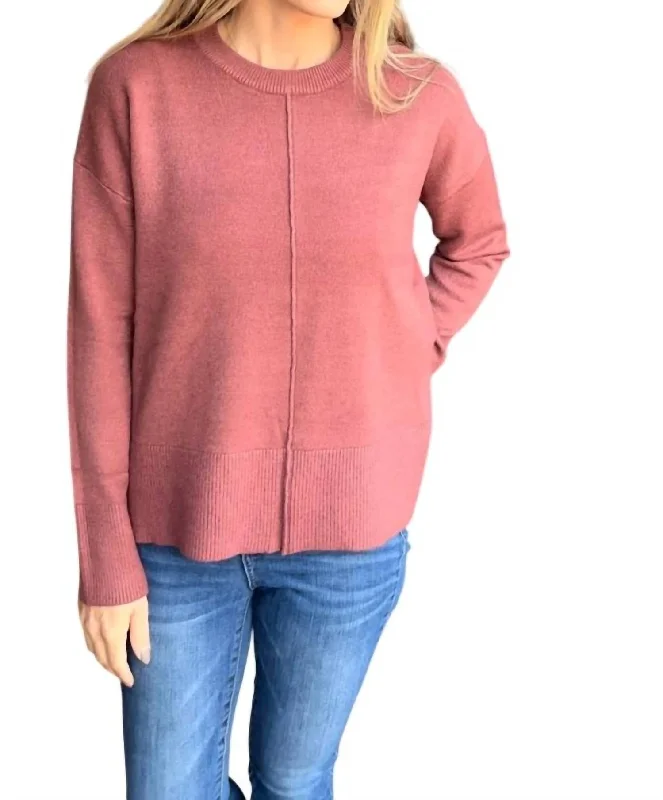 Luxury Customization Basic Sweater In Fired Brick