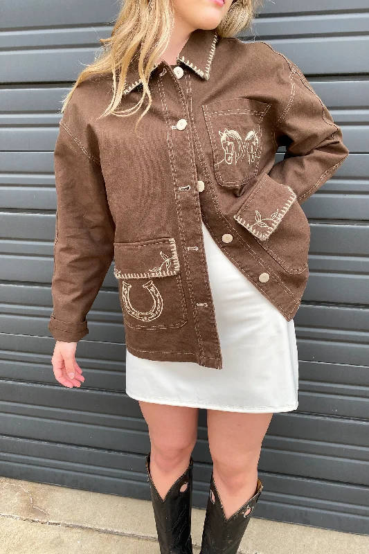 Celebrity Picks Western Stitchwork Jacket