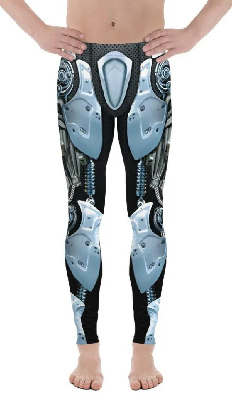Simple Style 3D Robotic Men's Leggings