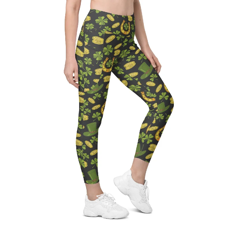 Soft Touch Happy St. Patrick Leggings With Pockets