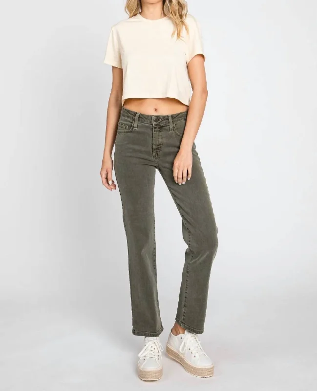 Soft Wear Moss Denim Jeans In Green