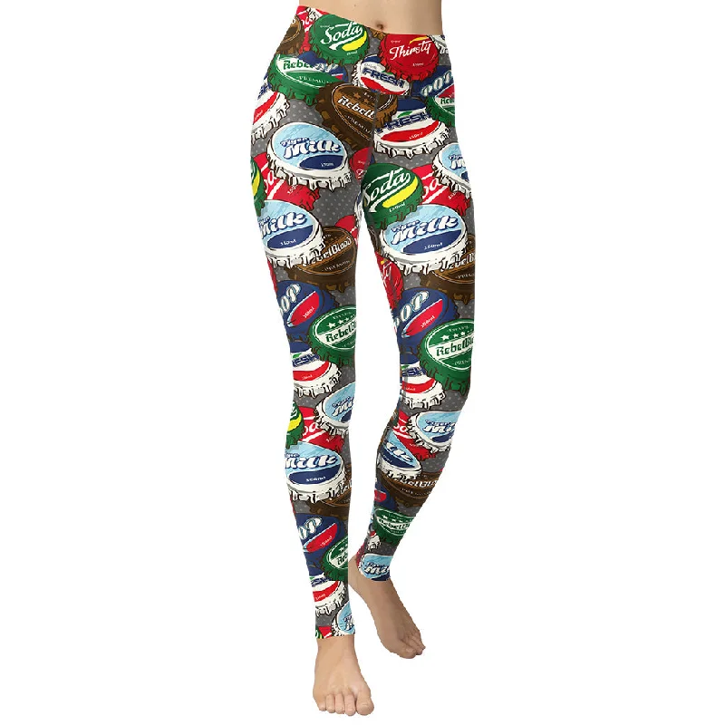 Comfy Pants Bottle Caps Yoga Leggings