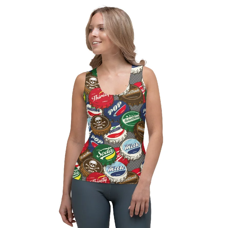 Breathable Style Bottle Caps Tank Top