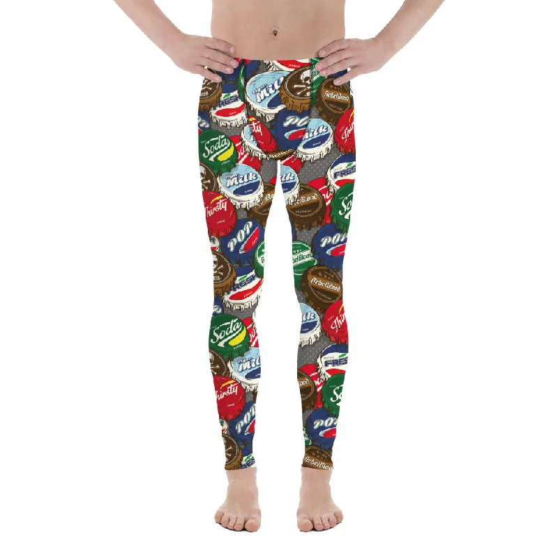 Fashion Comfort Bottle Caps Men's Leggings