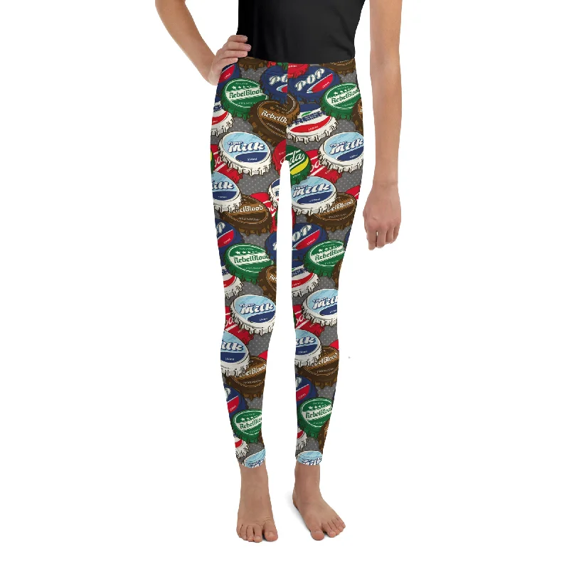 Cozy Fit Wear Bottle Caps Youth Leggings
