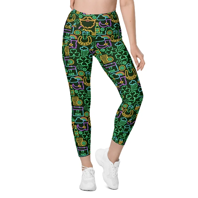 Cozy Outfit St. Patrick's Celebration Leggings With Pockets