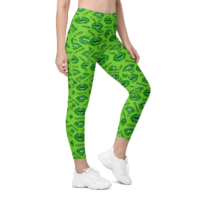 Soft Style Lucky Irish Leggings With Pockets
