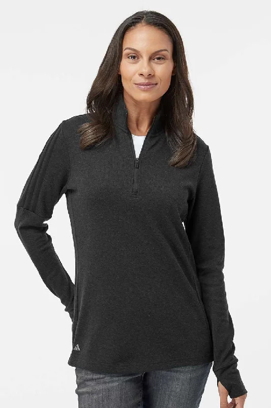 Personalized Outfit Adidas Womens 3 Stripes Moisture Wicking 1/4 Zip Sweater - Black Melange Personalized Outfit Adidas Womens 3 Stripes Moisture Wicking 1/4 Zip Sweater - Black Melange