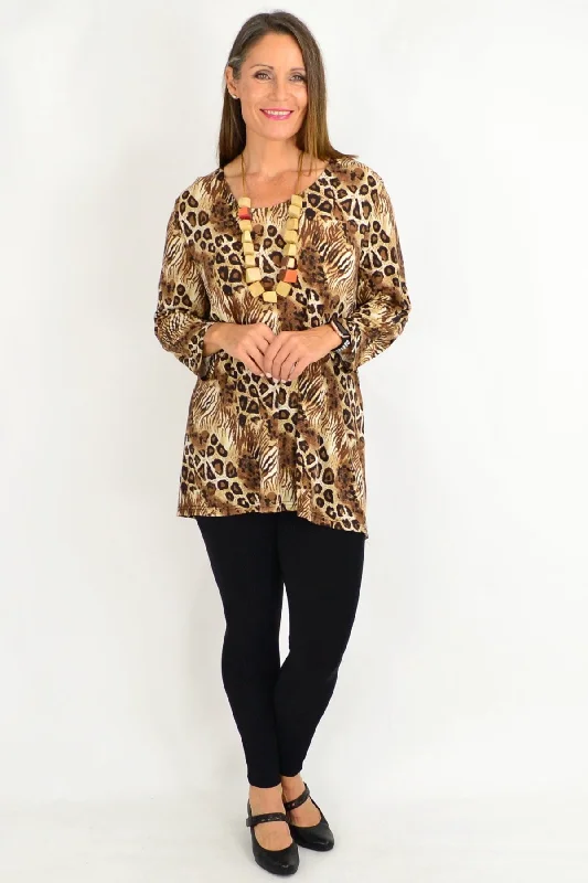 Goddess Outfit Brown cheetah Tunic
