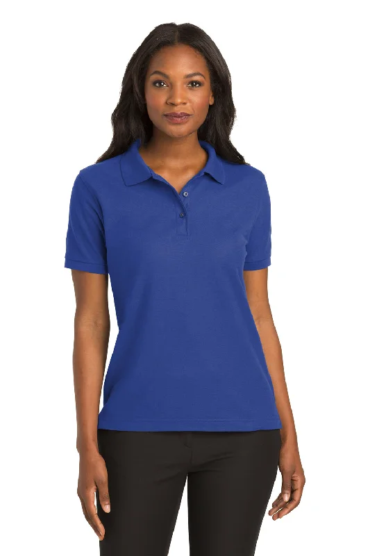 Age-reducing Style Port Authority Womens Silk Touch Wrinkle Resistant Short Sleeve Polo Shirt - Royal Blue Age-reducing Style Port Authority Womens Silk Touch Wrinkle Resistant Short Sleeve Polo Shirt - Royal Blue