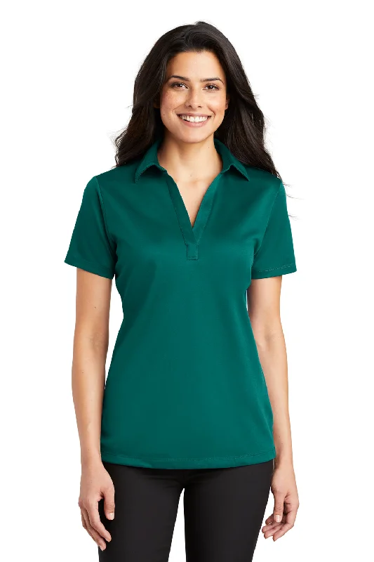 Ethnic Style Port Authority Womens Silk Touch Performance Moisture Wicking Short Sleeve Polo Shirt - Teal Green Ethnic Style Port Authority Womens Silk Touch Performance Moisture Wicking Short Sleeve Polo Shirt - Teal Green