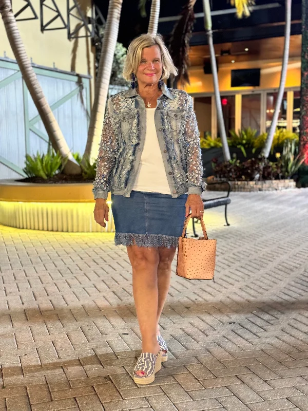 Relaxed Fits Ethyl Fringe Bottom Skirt - Lively