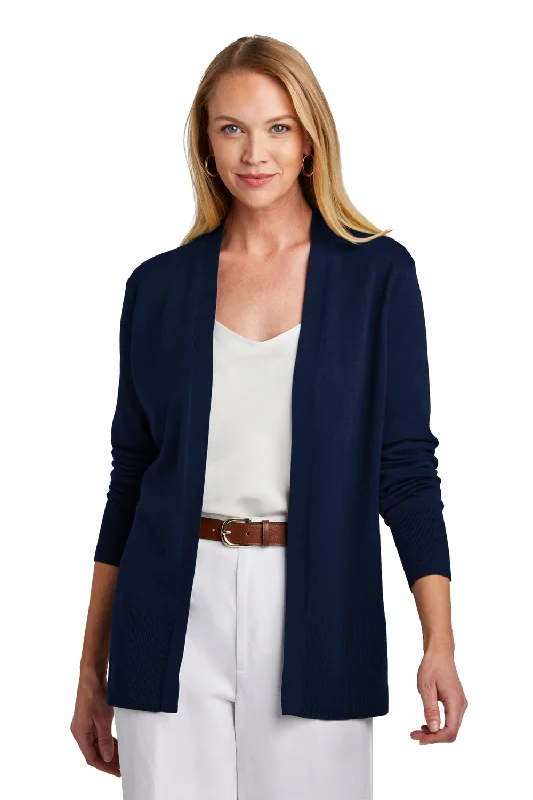 Personalized Wear Brooks Brothers Womens Long Sleeve Cardigan Sweater - Navy Blue