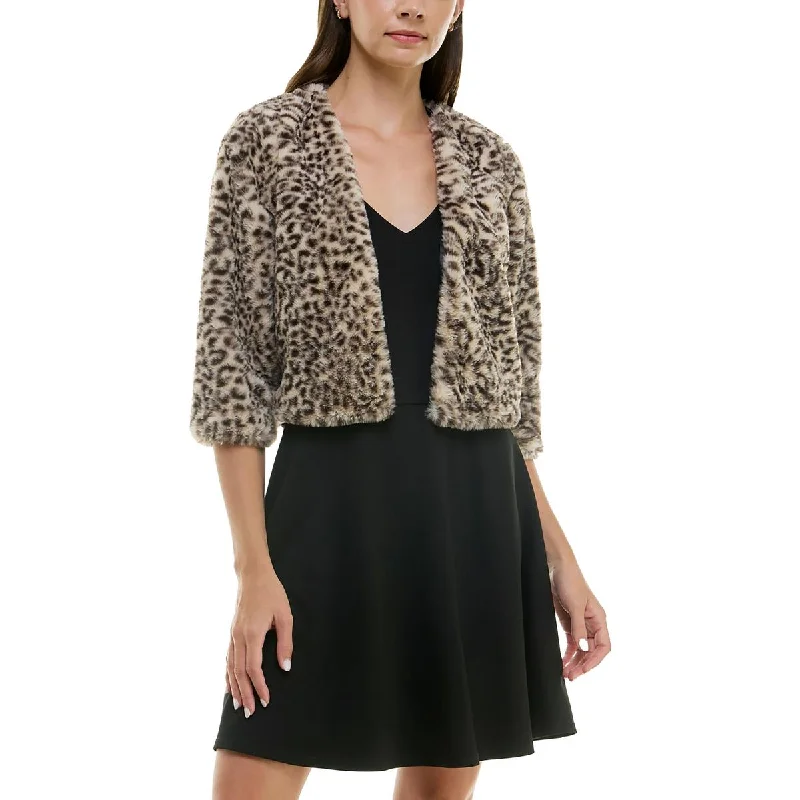 Relaxed Tops BCX Womens Juniors Faux Fur  Wrap Coat