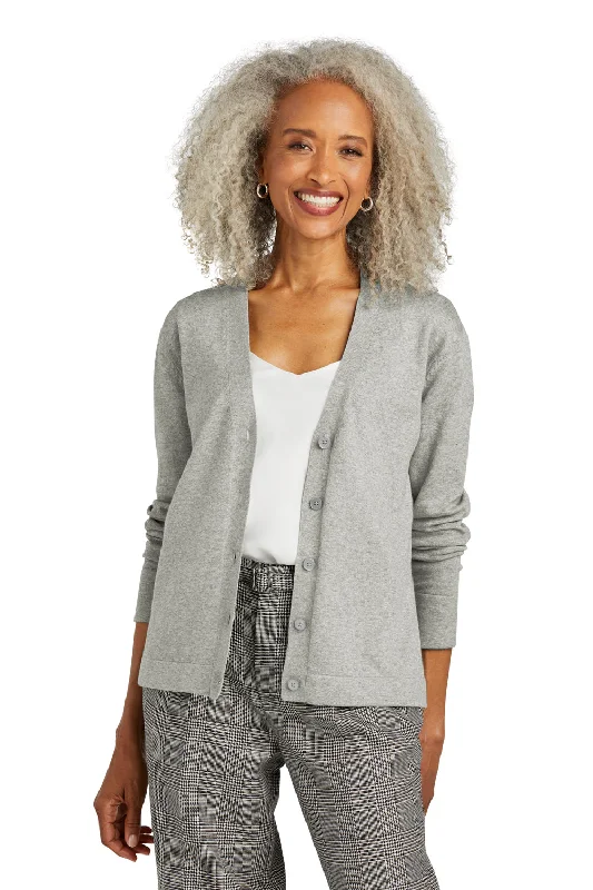 Integrated Design Brooks Brothers Womens Long Sleeve Cardigan Sweater - Heather Light Shadow Grey Integrated Design Brooks Brothers Womens Long Sleeve Cardigan Sweater - Heather Light Shadow Grey