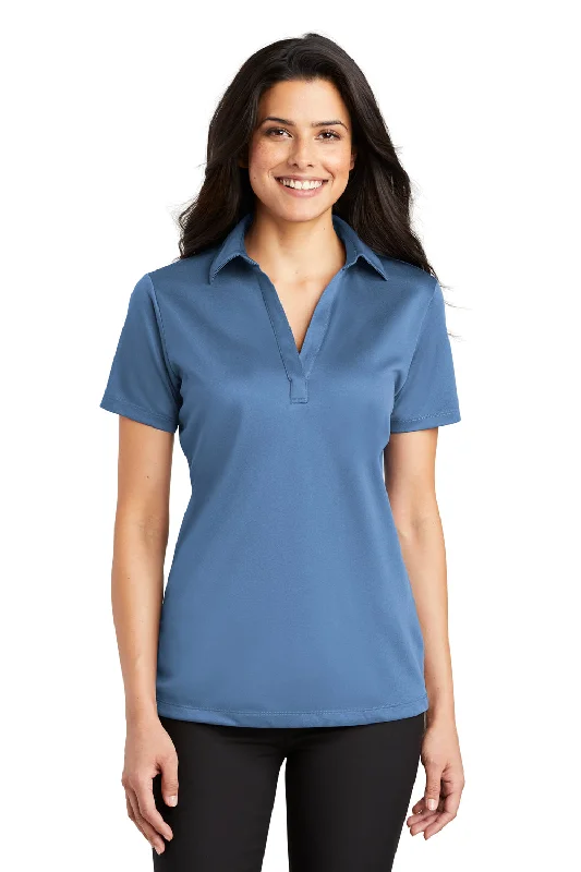 Urban Sense Port Authority Womens Silk Touch Performance Moisture Wicking Short Sleeve Polo Shirt - Carolina Blue Urban Sense Port Authority Womens Silk Touch Performance Moisture Wicking Short Sleeve Polo Shirt - Carolina Blue