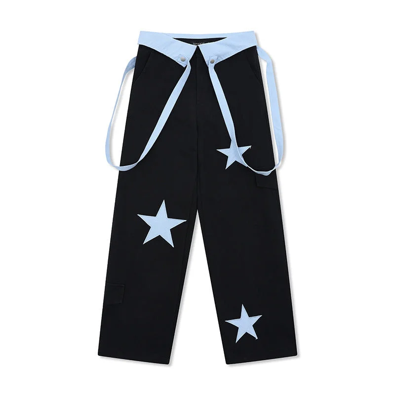 Romantic Data American Dopamine XINGX Embroidered Casual Pants