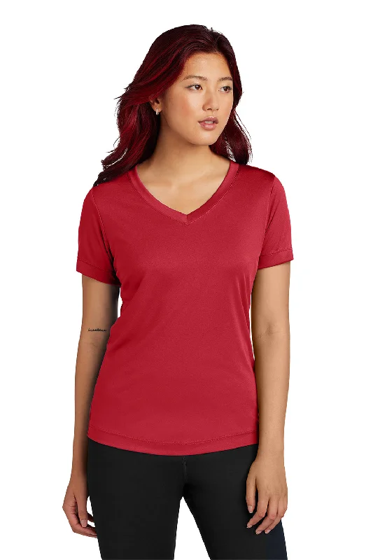Lively And Youthful Sport-Tek Womens Competitor Moisture Wicking Short Sleeve V-Neck T-Shirt - True Red Lively And Youthful Sport-Tek Womens Competitor Moisture Wicking Short Sleeve V-Neck T-Shirt - True Red