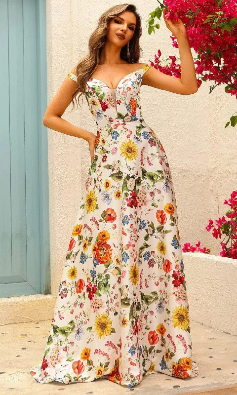 Elegant Temperament Terani Couture 251P4375 - Off-Shoulder A-Line Prom Dress